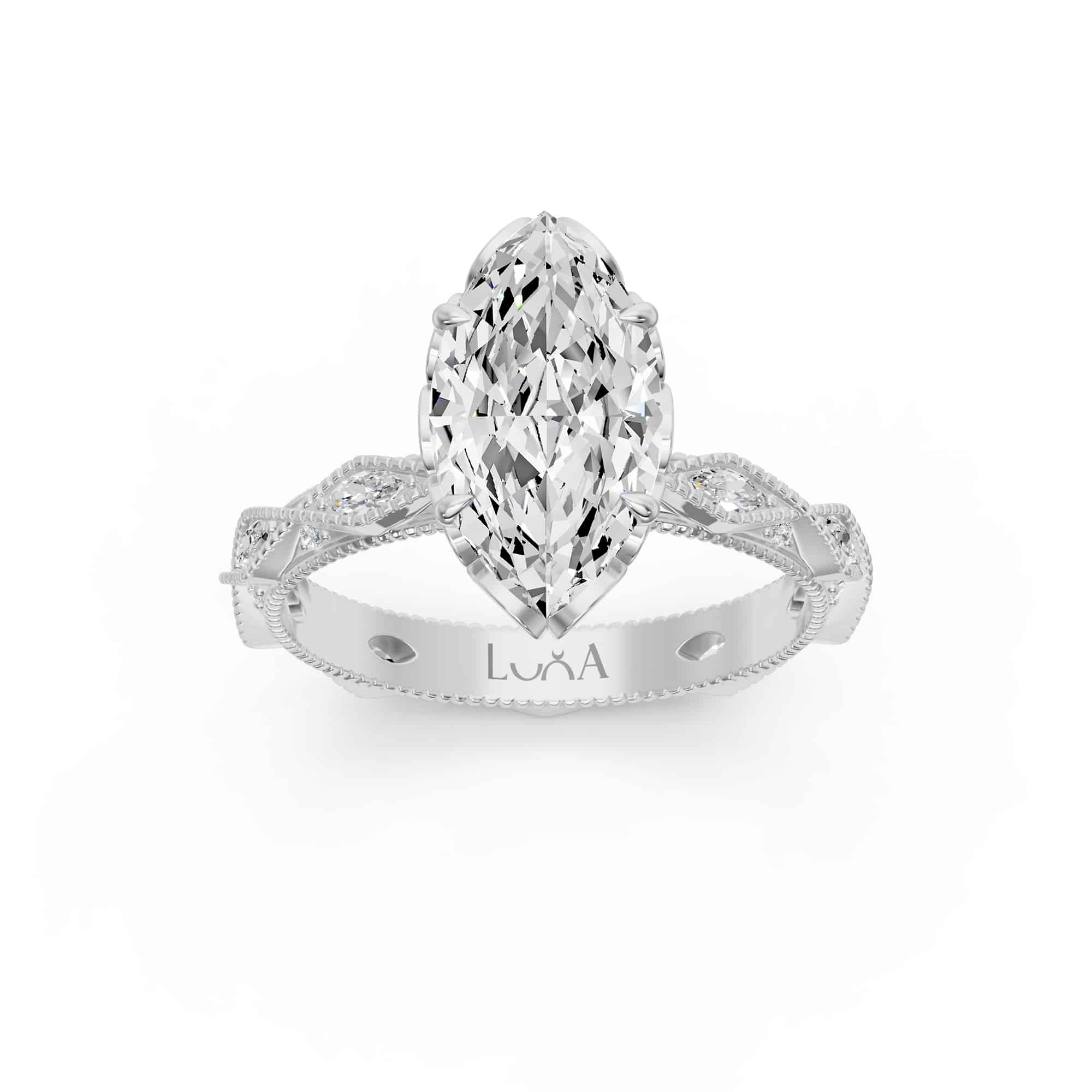 1.41 Karat GIA Sertifikalı Tasarım Markiz Pırlantalı Yüzük