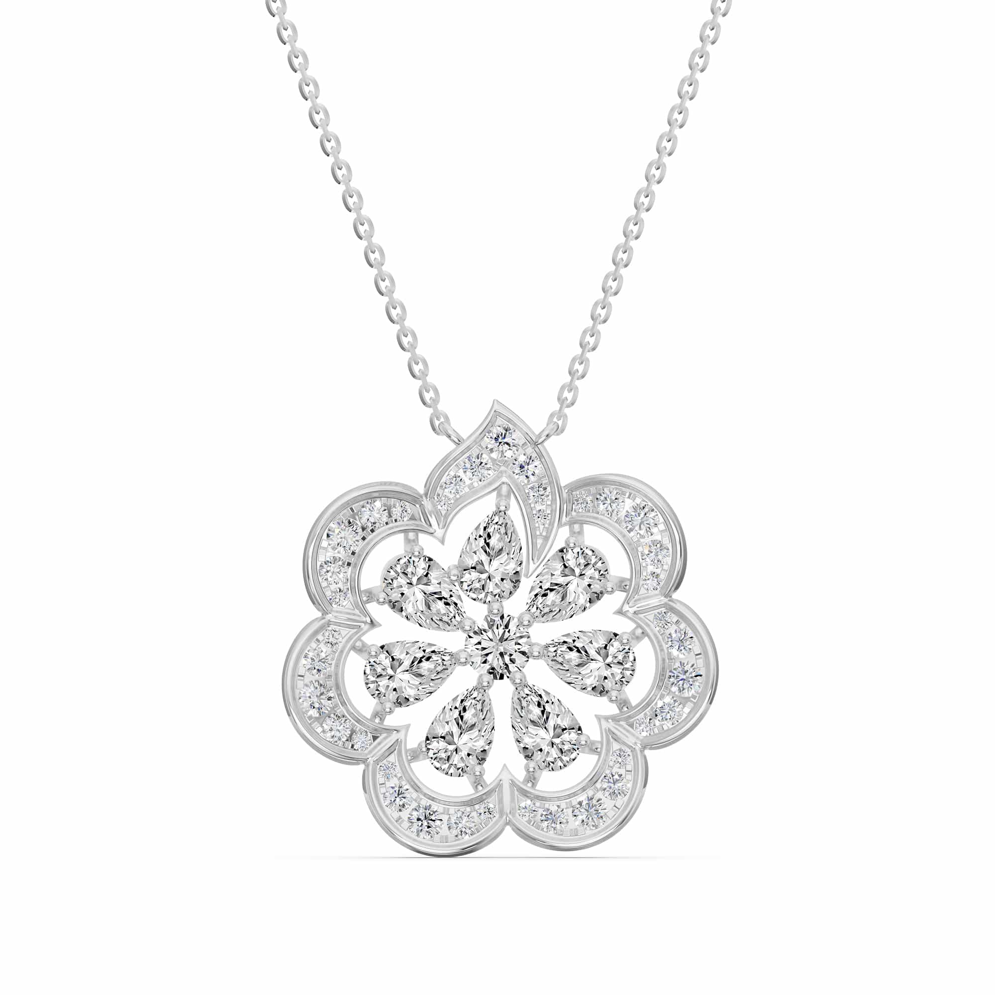 1.45 Karat Özel Tasarım Damla Pırlanta Kolye